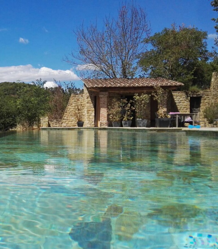 Swimming pool and changing room